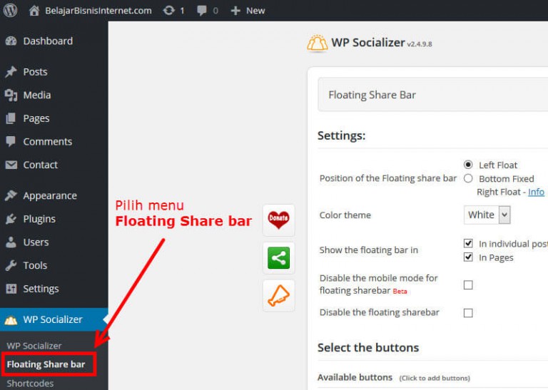 Tutorial Wordpress Social Media Plugin: WP Socializer