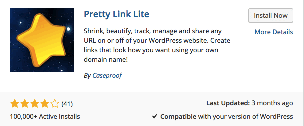 pretty link wordpress plugin